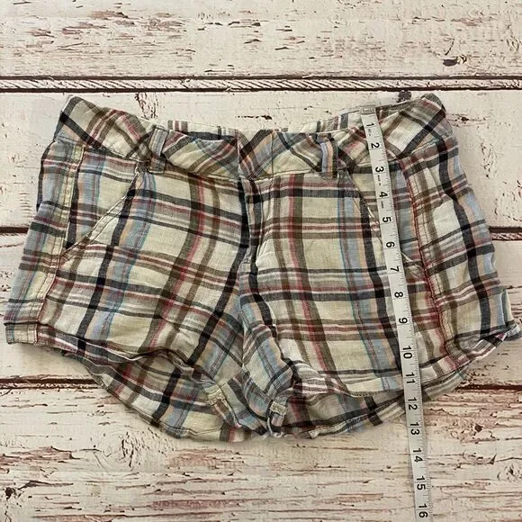 Free People Shorts‎ Womens Size 6 Morning Rain Hippie Boho 100% Linen - Picture 5 of 7